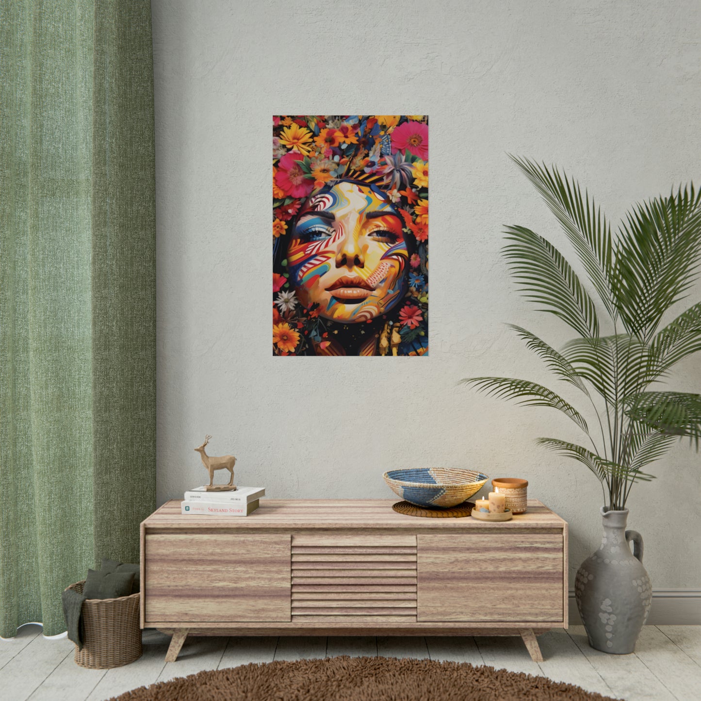 Colourful Disco Lady Wall Poster