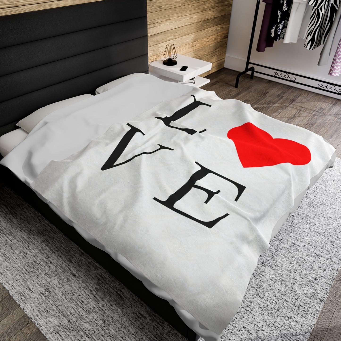 Love Heart Velveteen Plush Blanket