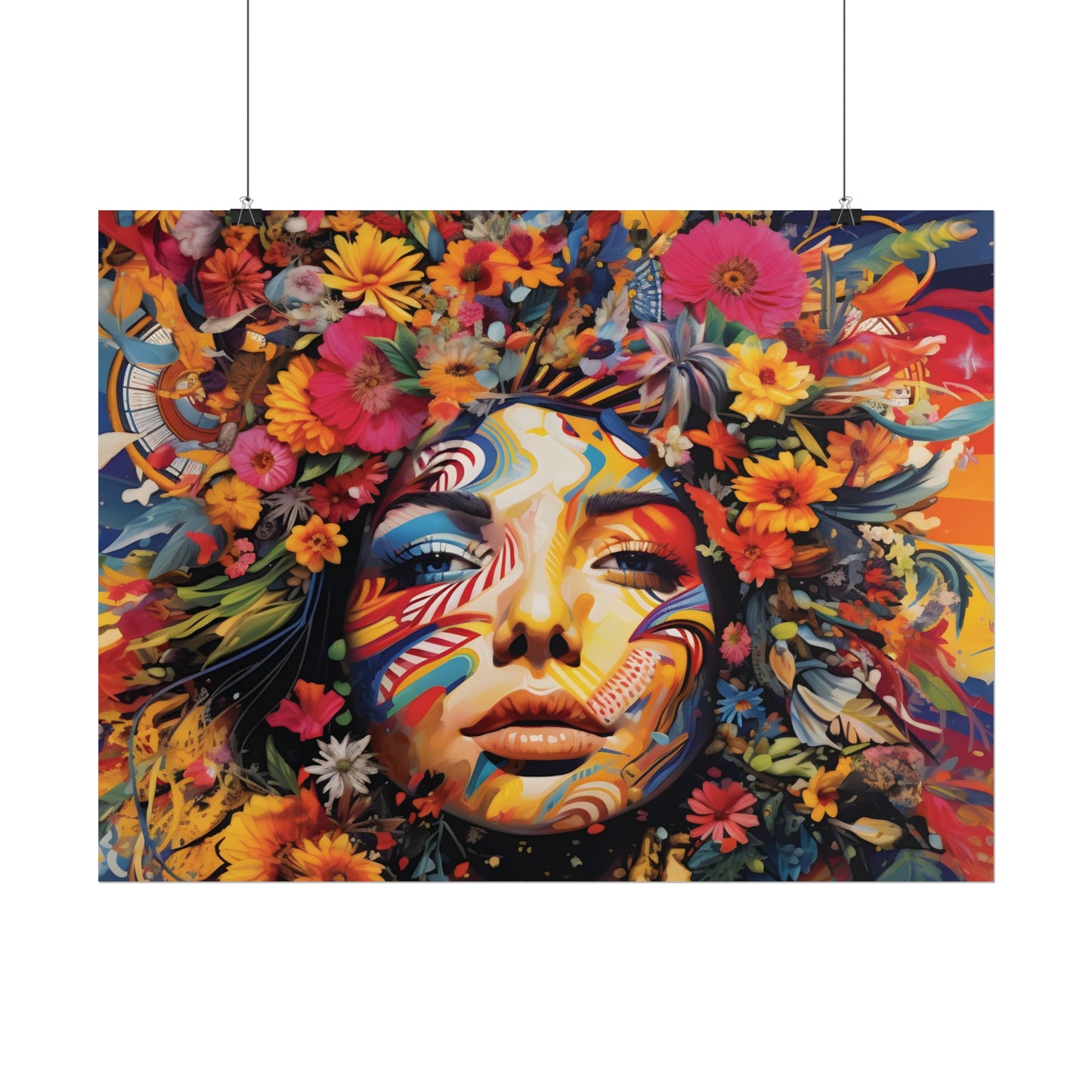 Colourful Disco Lady Wall Poster