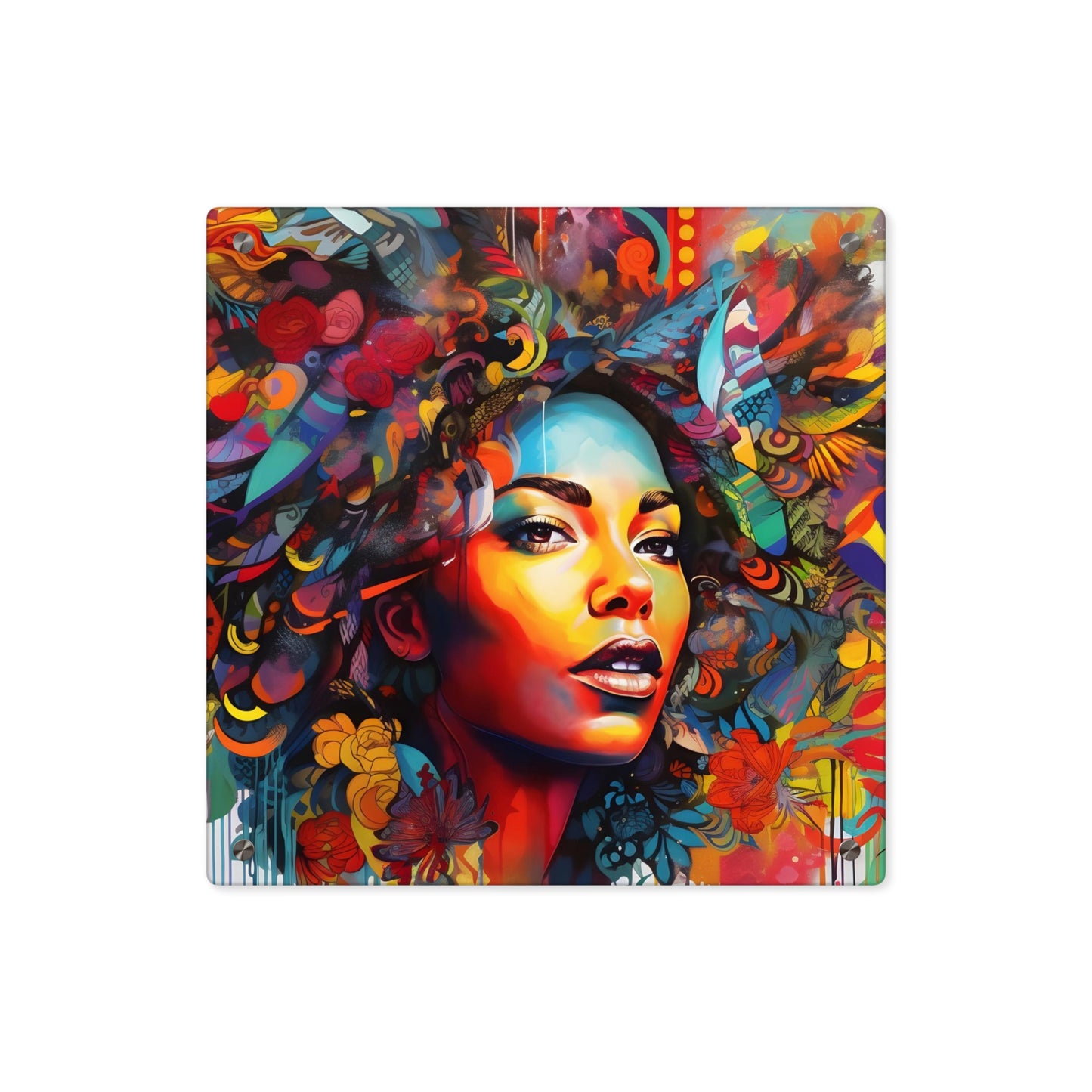 Afro Lady Acrylic Wall Art Panels