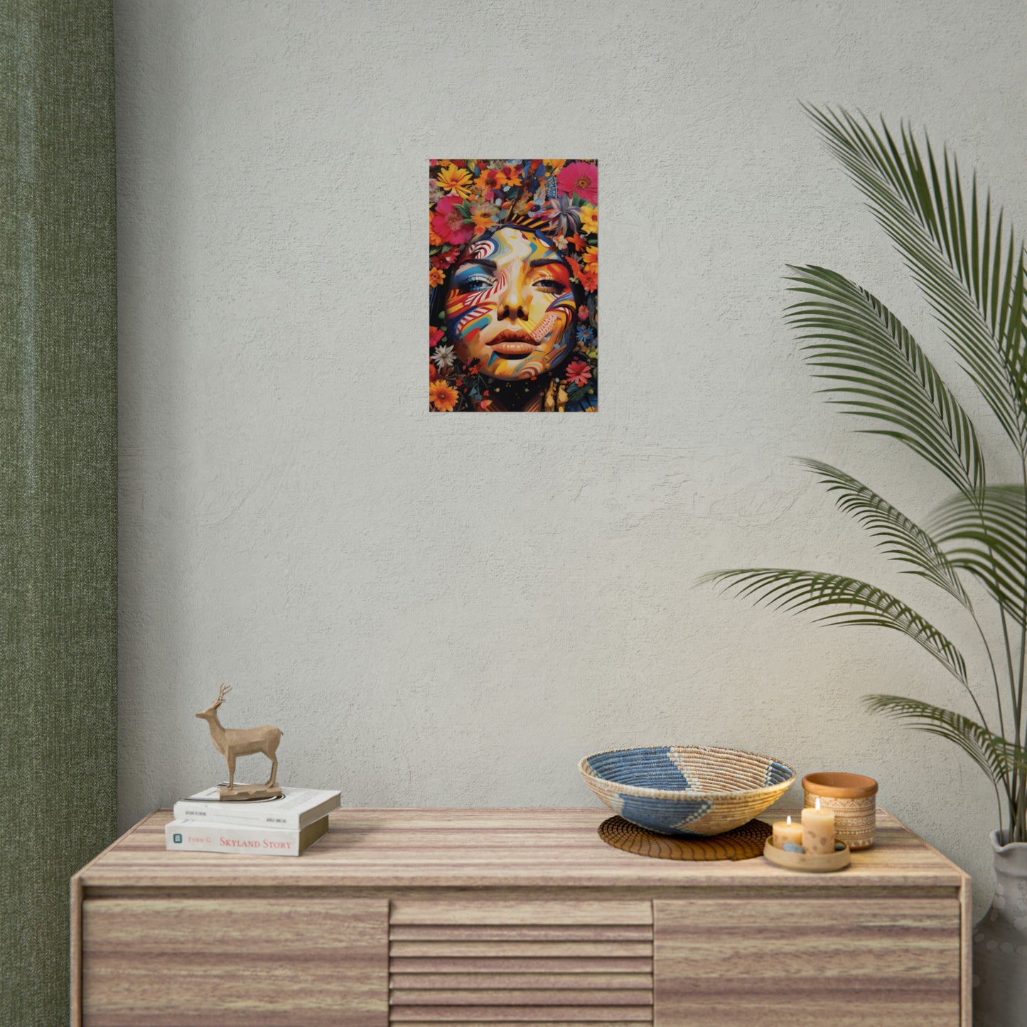 Colourful Disco Lady Wall Poster