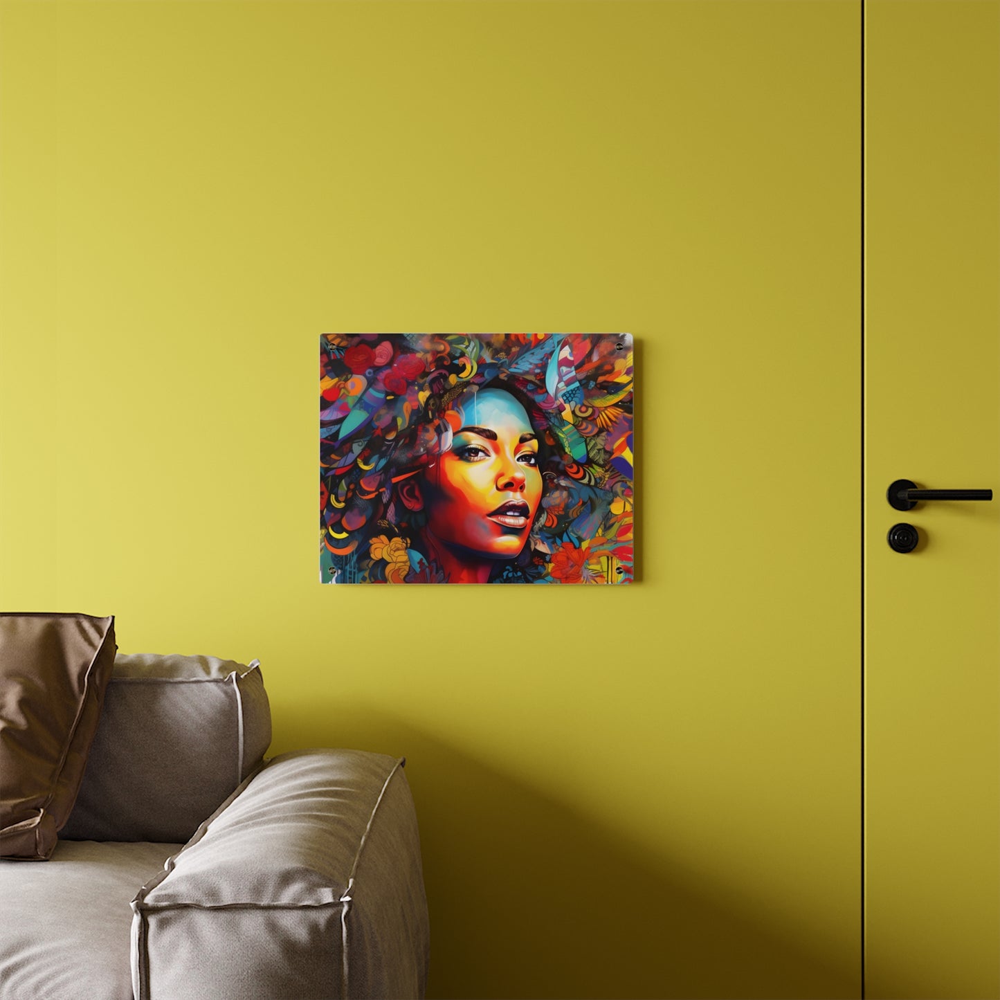 Afro Lady Acrylic Wall Art Panels