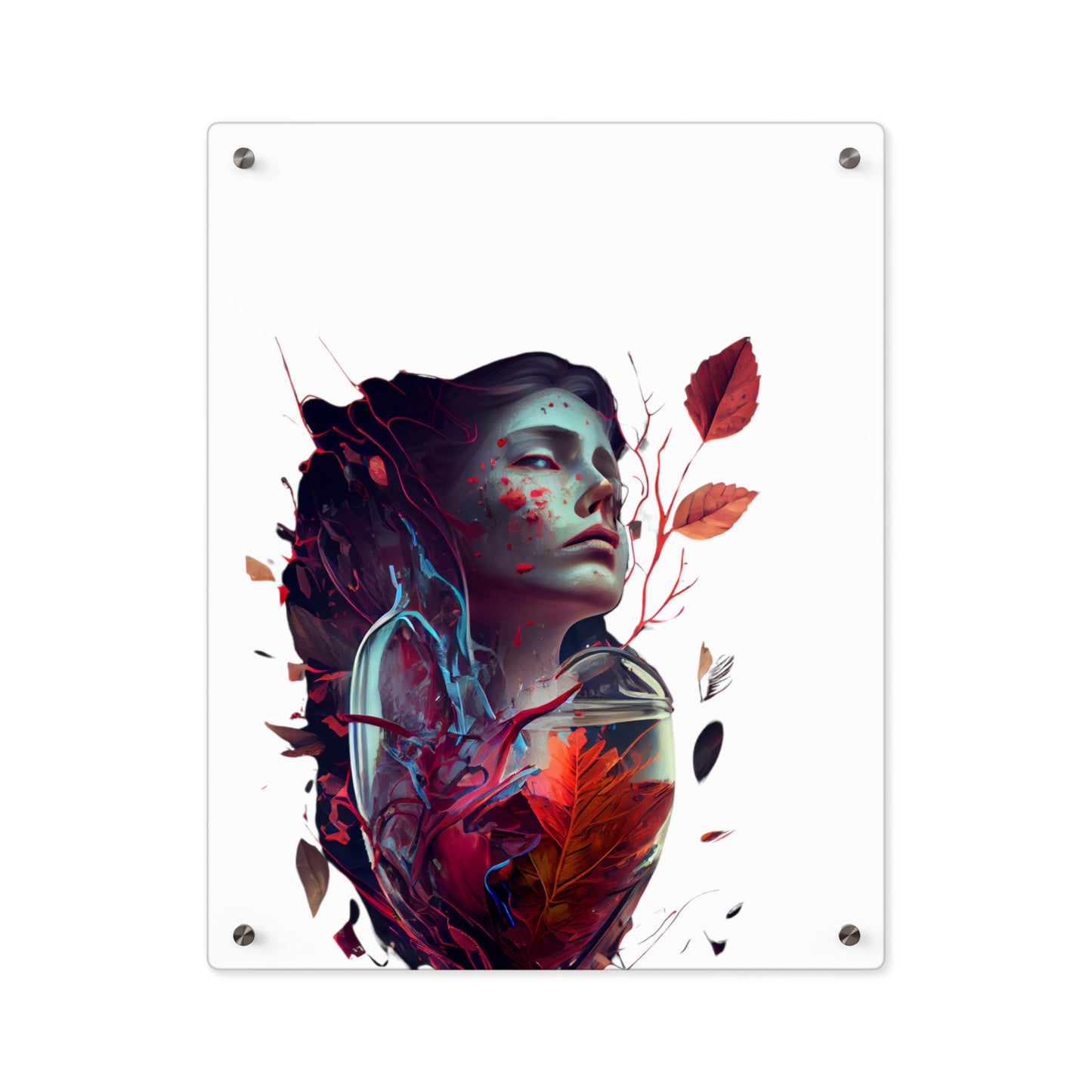 Captive Lady of Hearts in Wall Art Panels