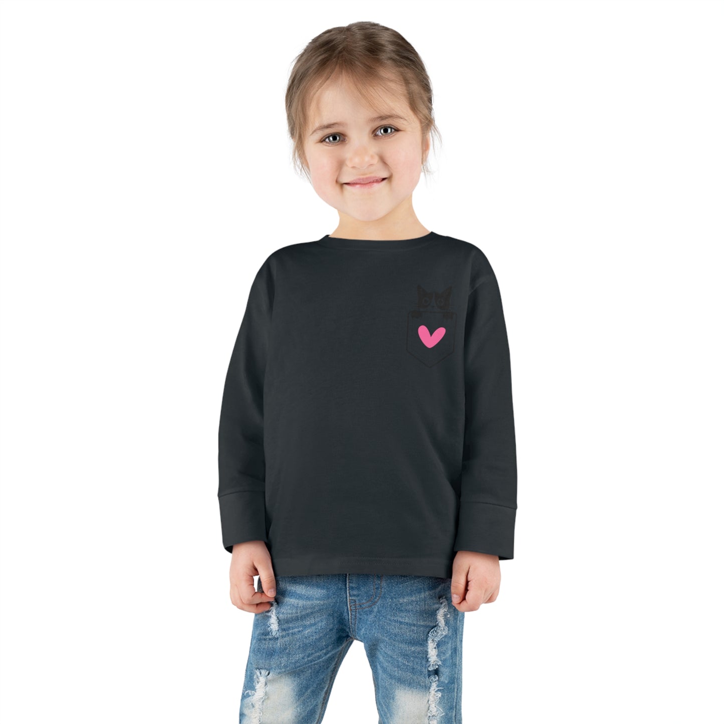 Kitty Love Toddler Long Sleeve  T-shirt