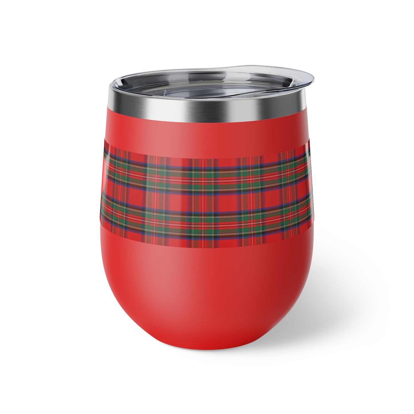 Red Heart Tartan Vacuum Insulated Cup, 12oz