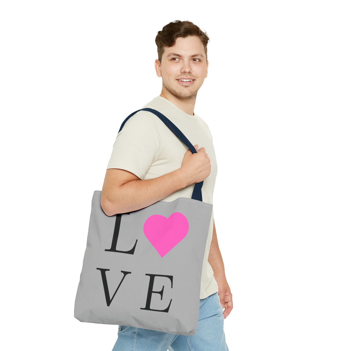 GreyTote Bag  All about Love