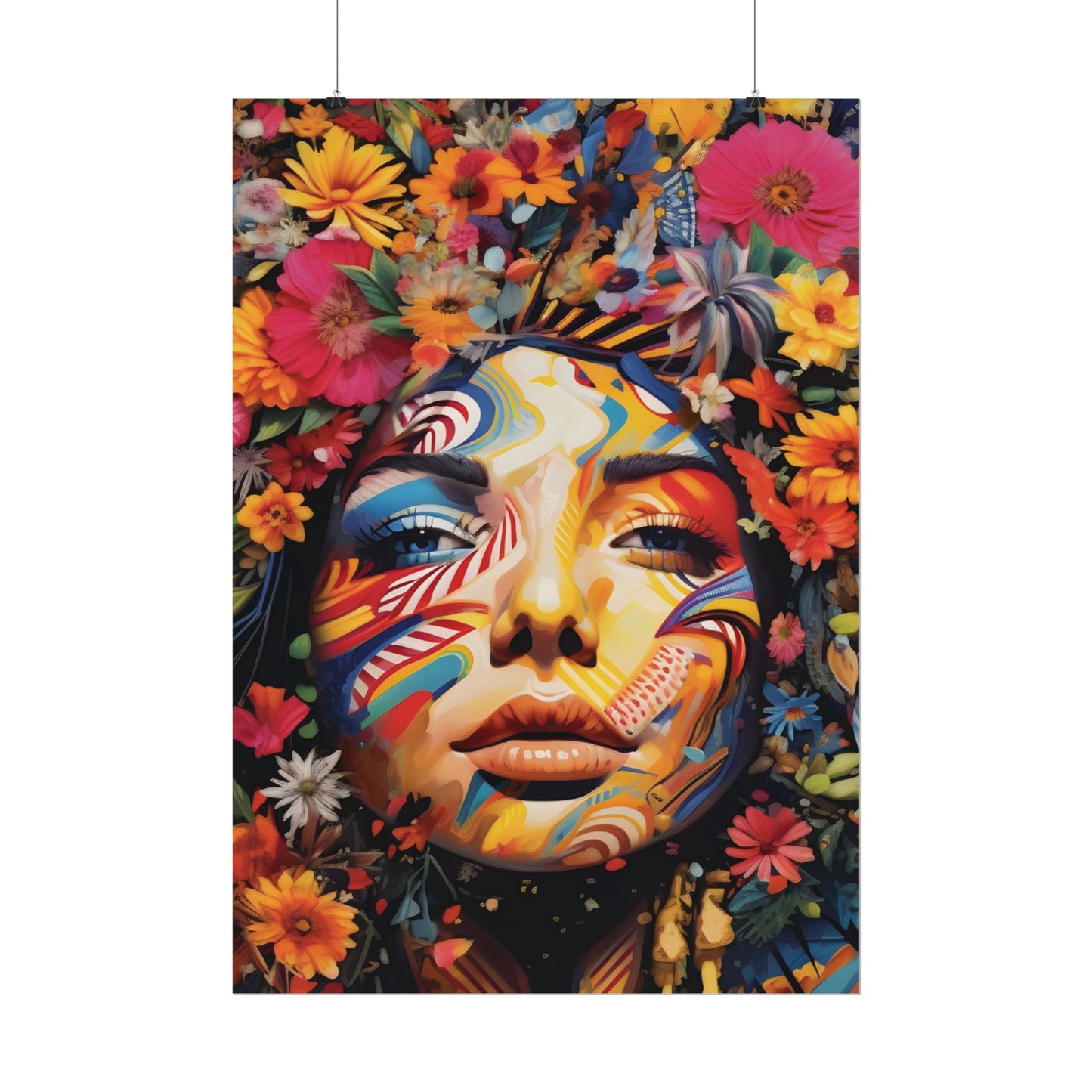 Colourful Disco Lady Wall Poster