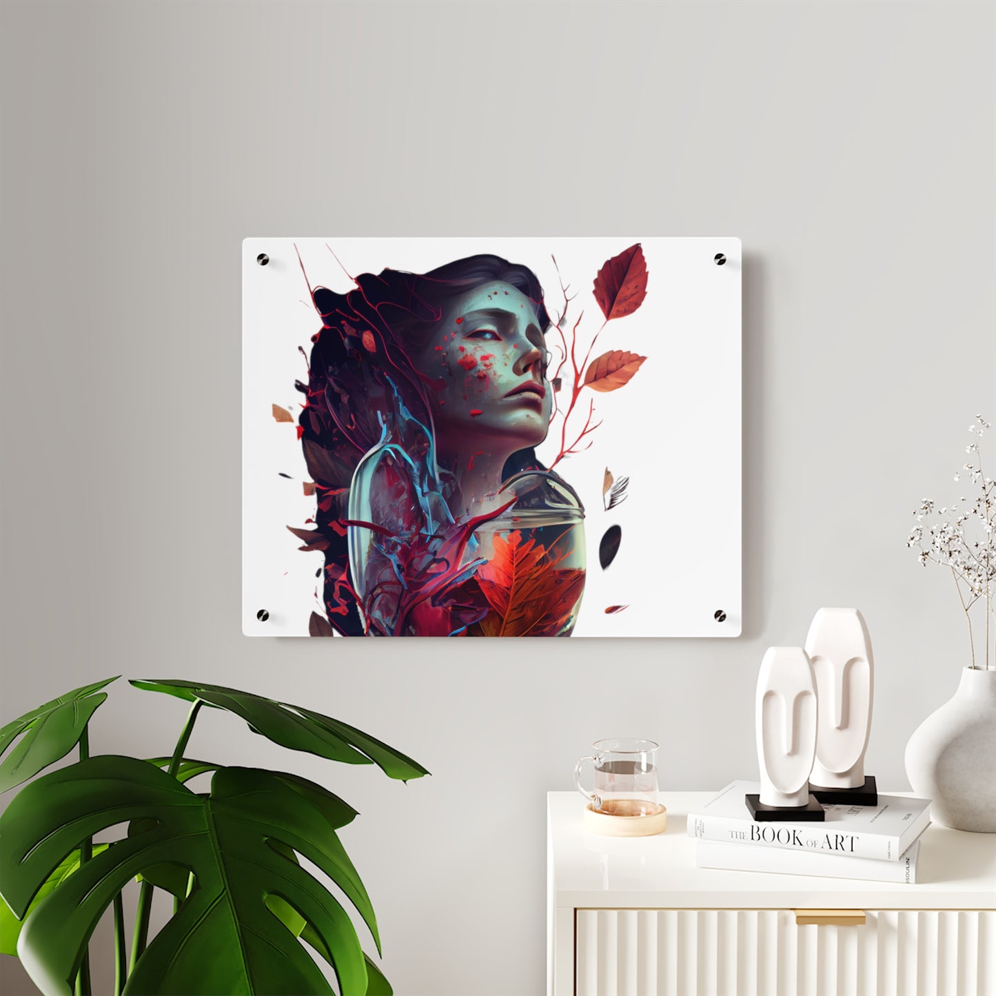 Captive Lady of Hearts in Wall Art Panels