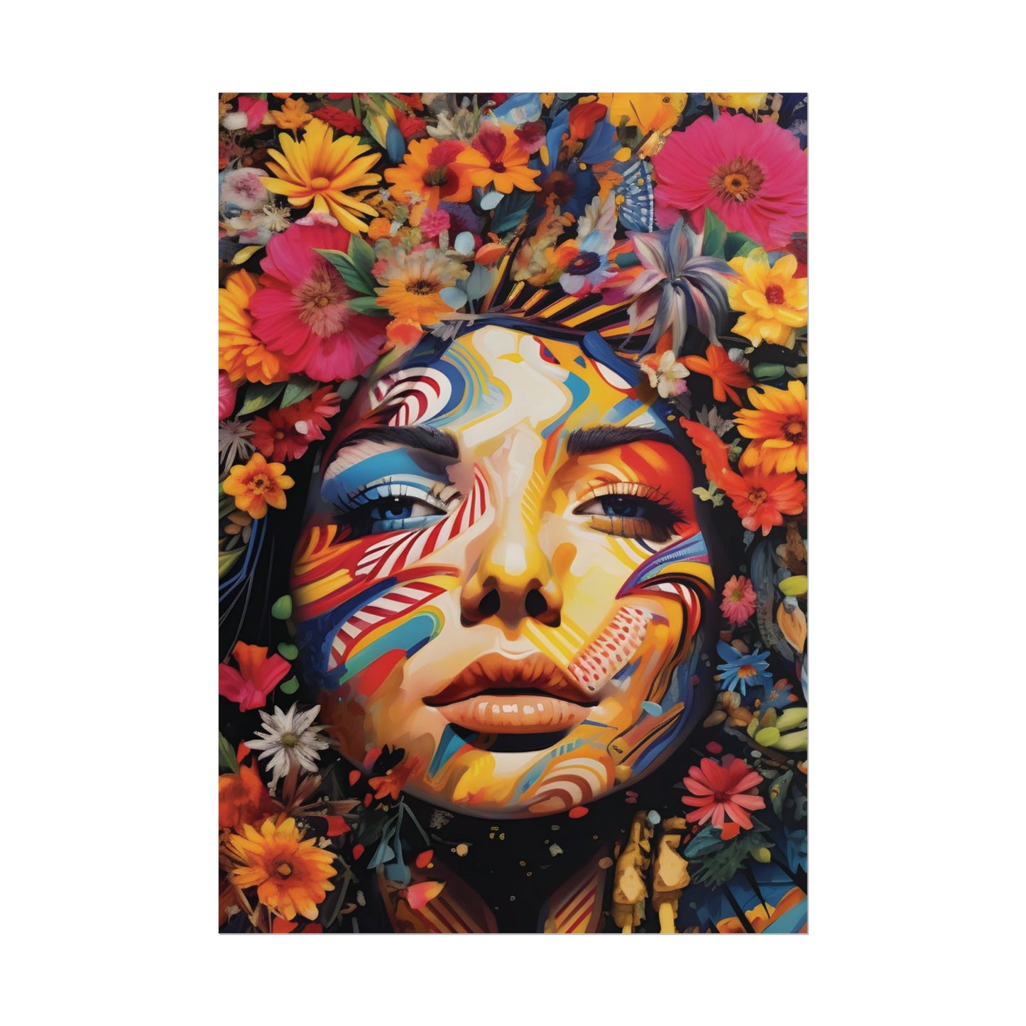 Colourful Disco Lady Wall Poster