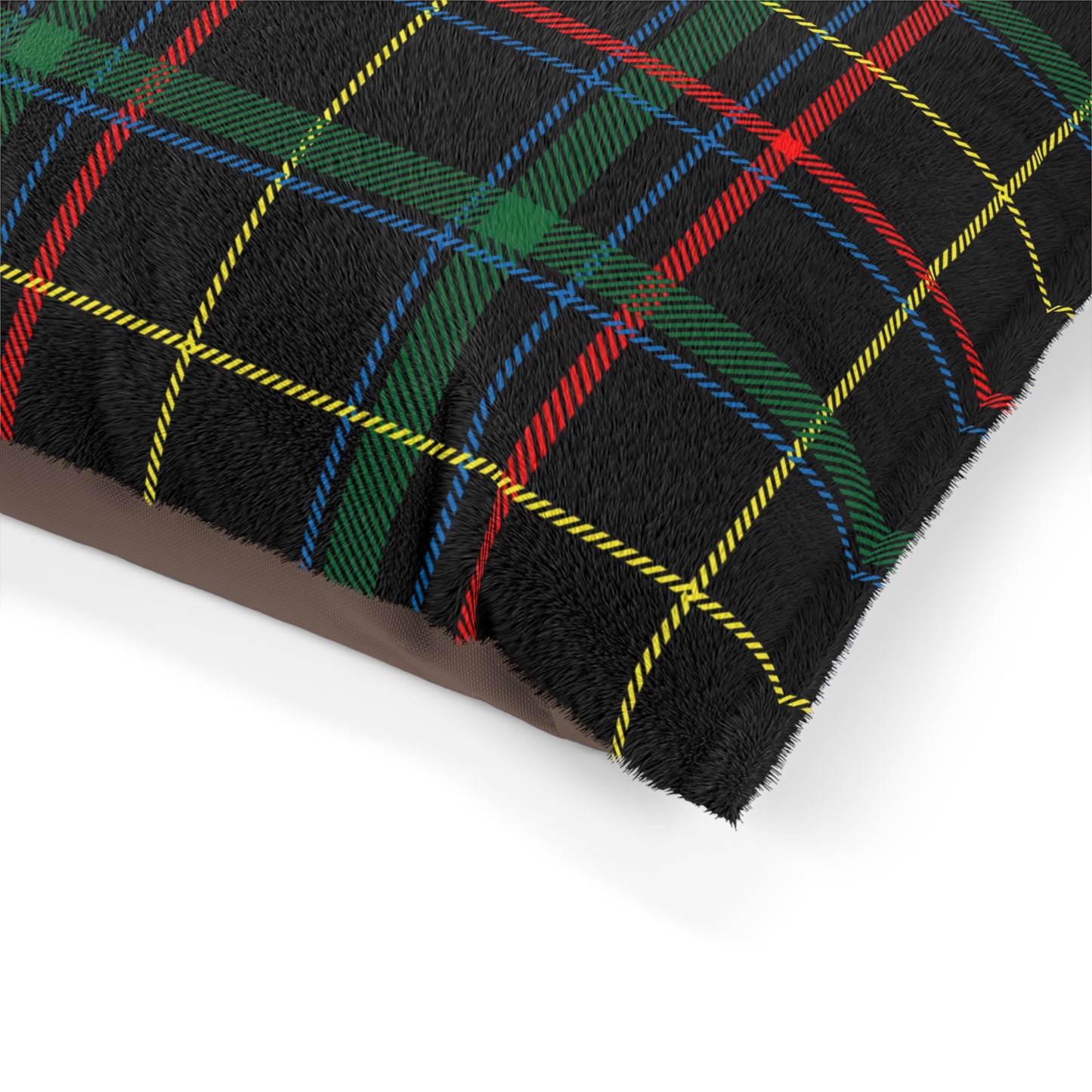 Pet Bed in Black, Mixed Tartan,