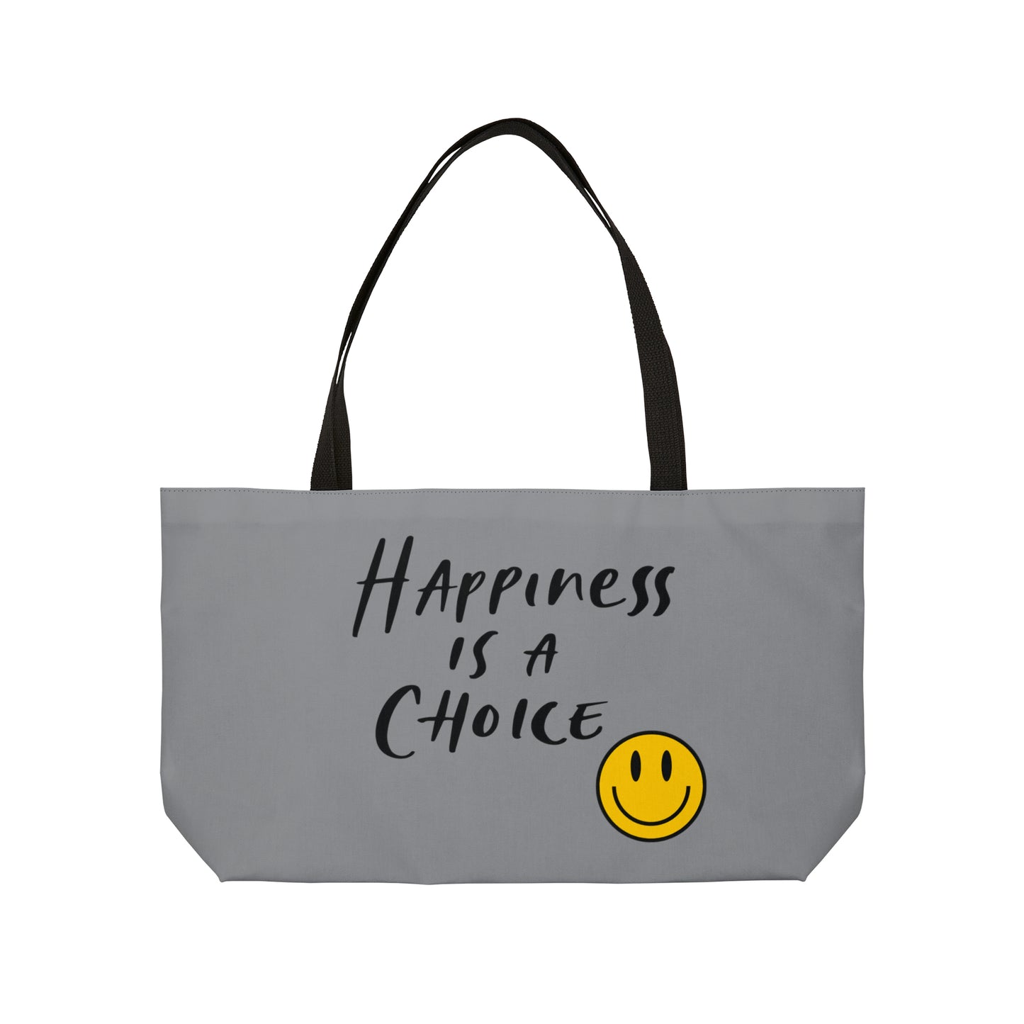 Bag saying happness is a choice